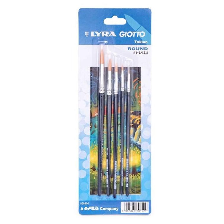 

ready Lyra Brush Art Round Set 5 Pcs Kuas Original
