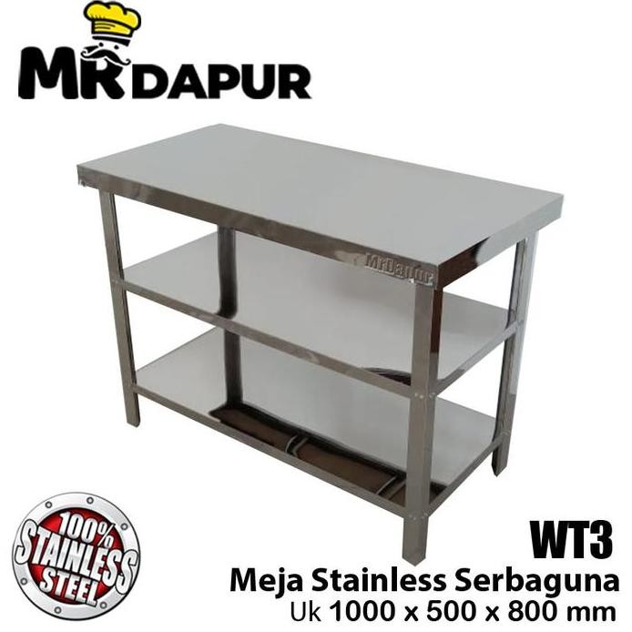 

Terlaris Meja Stainless Serbaguna Mrdapur Wt3 100X50 Asli Original