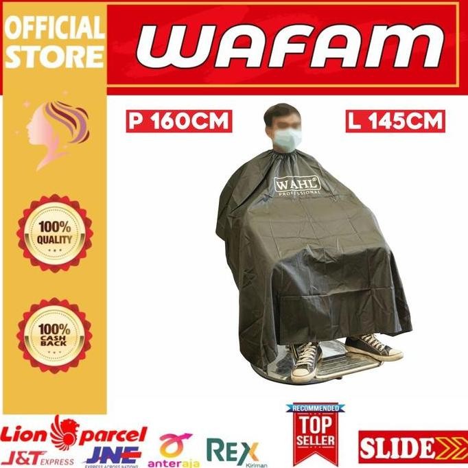 WAHL CAPE BLACK / KEP / KAIN KIP CUKUR BARBER SALON murah