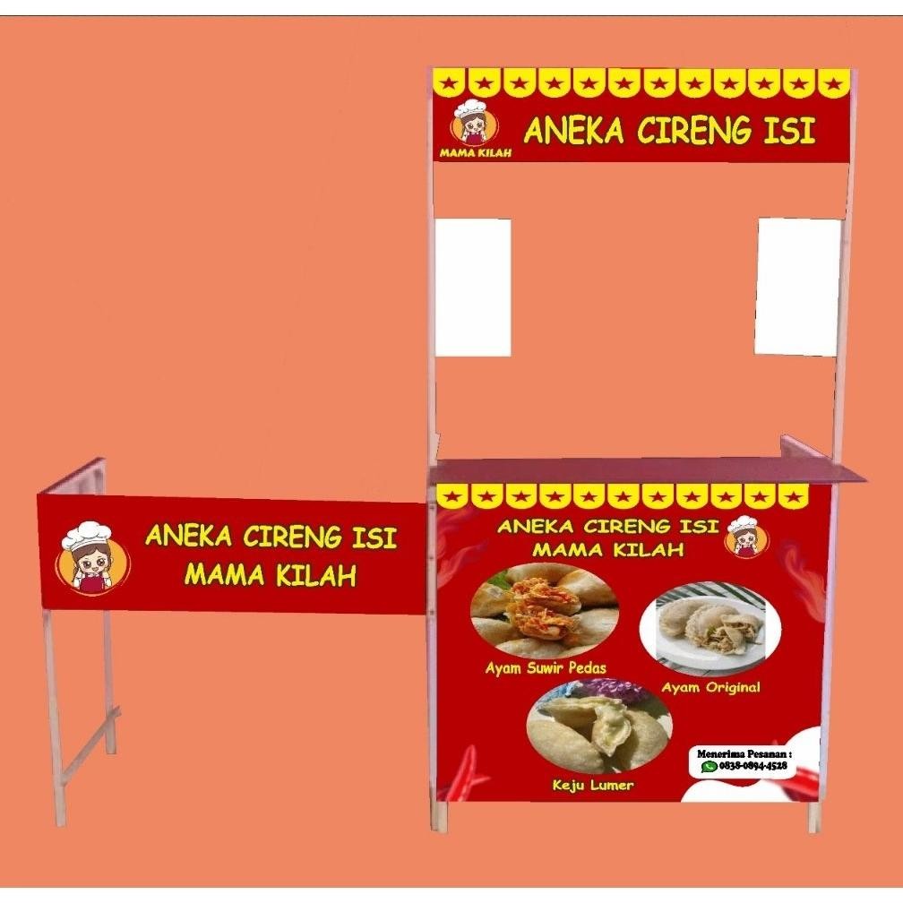 marr booth portable kayu/ booth portable / gerobak kayu/ gerobak murah/ gerobak promo/ gerobak lipat