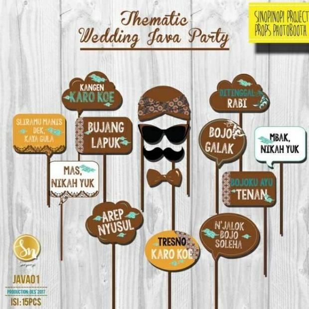 xenn props photobooth wedding java | properti dekorasi accesories perlengkapan pesta topeng jawa gun