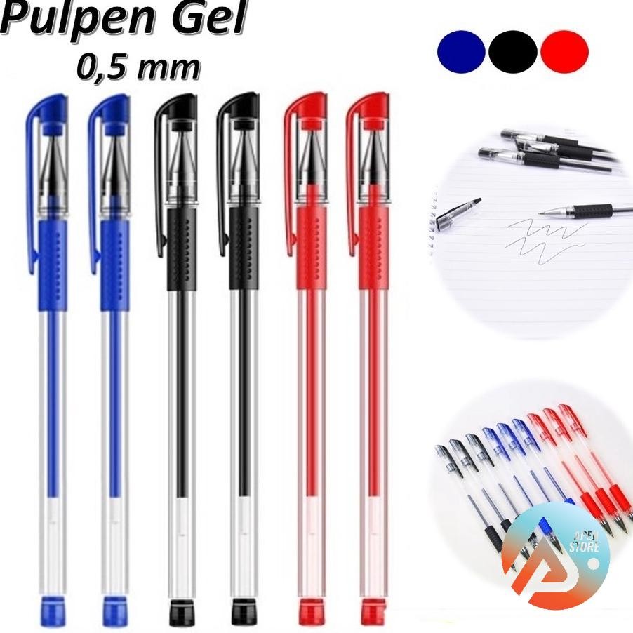 

BARU APEN PULPEN GEL 0.55MM STANDARD PENA TINTA CAIR ALAT TULIS SEKOLAH KANTOR UJUNG LANCIP ATK UNIK