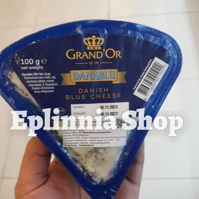 

Murah Grand'Or Danablu Danish Blue Cheese 100 Gr - Keju Biru