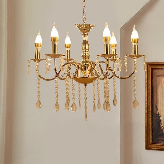 Murah Inventar Lokal CodCharlcomy Lampu Gantung Kristal / Lampu Dekorasi Pernikahan / Lsi 6/8/8 + 4 