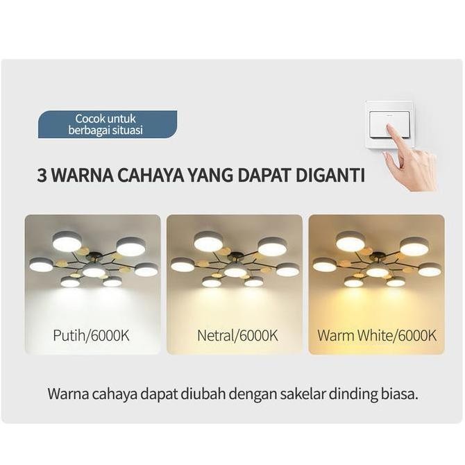 Sale Lampu Gantung Nordik/Lampu Gantung Minimalis/3 Warna Lampu Gantung Led