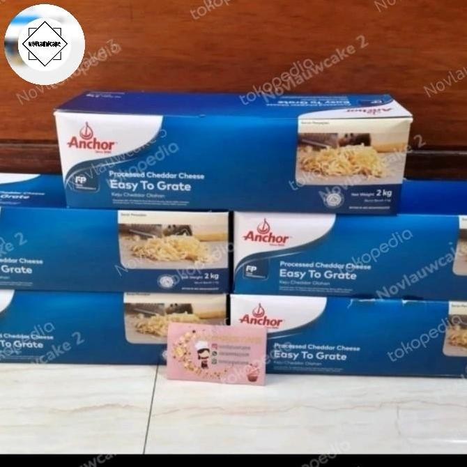 

Grosir Keju Anchor Cheddar Cheese Easy To Grate 2Kg