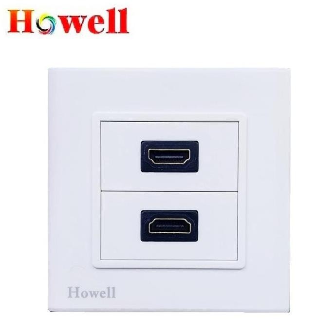 Howell Wall Face Plate / Outlat Socket hdmi Double