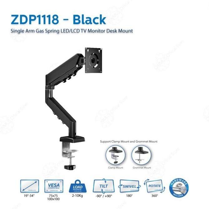 

Bracket TV Monitor LED LCD Gas Spring OXIMUS ZDP1118 1118 Tilt Swivel ss