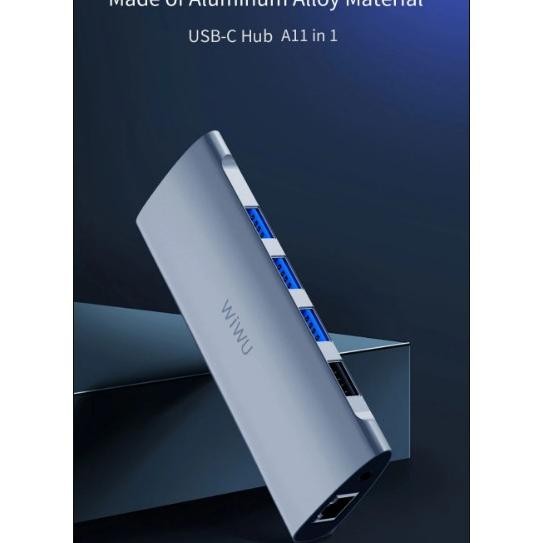 Top Sale  Original Wiwu Apollo Type-C Hub 11 In 1 Adapter With Usb C To Rj45