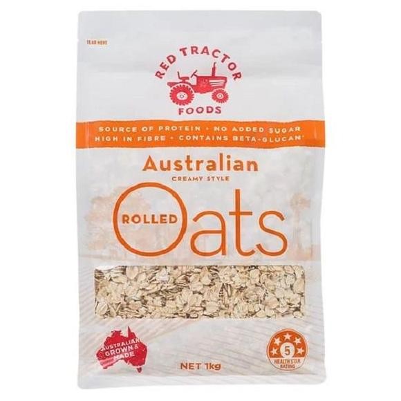 

Red Tractor Australian Rolled Oat No Sugar 1Kg | Sarapan |Muesli Best Seller