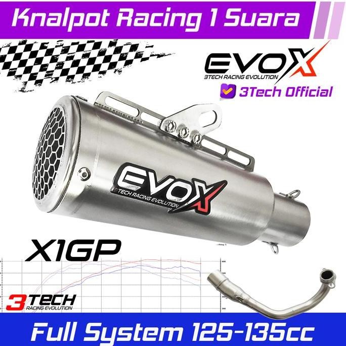 Knalpot Racing Evox X1 GP Series untuk motor 125-135cc Full System