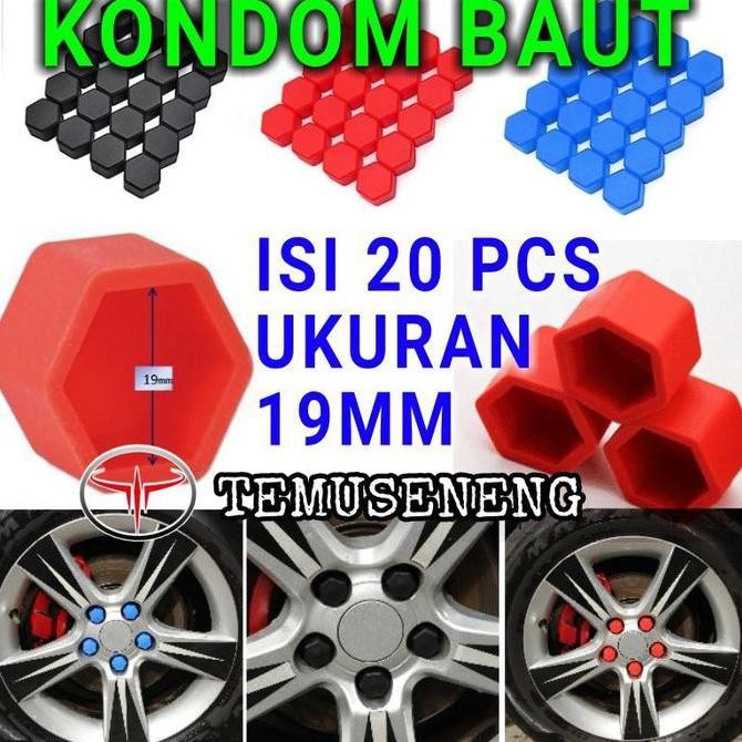 Segera Miliki  Cover Baut Mobil 1 Set Isi 20 19Mm Velg Mobil Tutup Baut Cover Silikon Lugnut Karet M