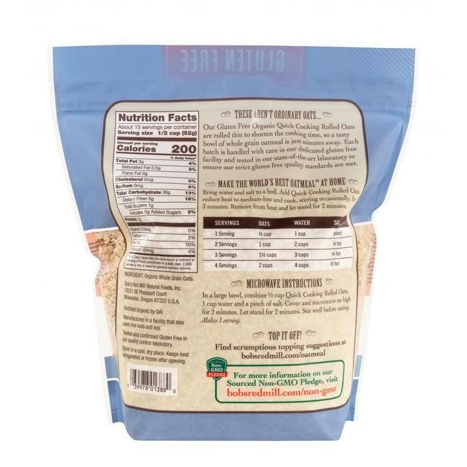

Bobs Red Mill Gluten Free Organic Old Fashioned Rolled Oats 907 Gram Terlaris