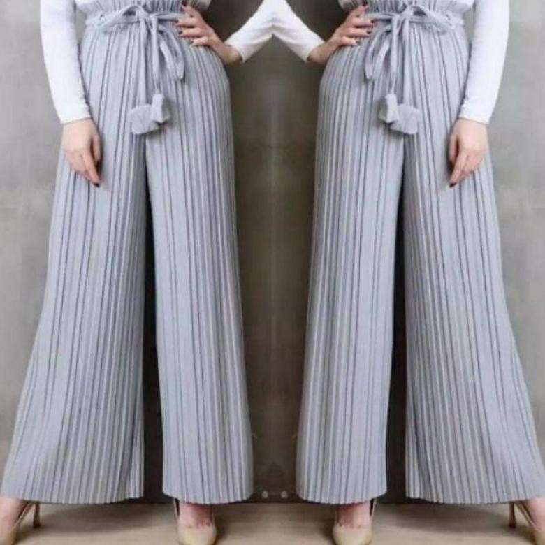 Aulia - Kulot Plisket Tali Lidi Bahan Hyget//Kulot Plisket Lidi Premium//Kulot Plisket Lidi AST