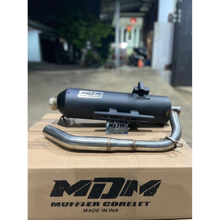KENALPOT KONDOMAN MDM RACING MUFFLER VARIO NEW AREM NEW EMBLEM CUTTING NEW