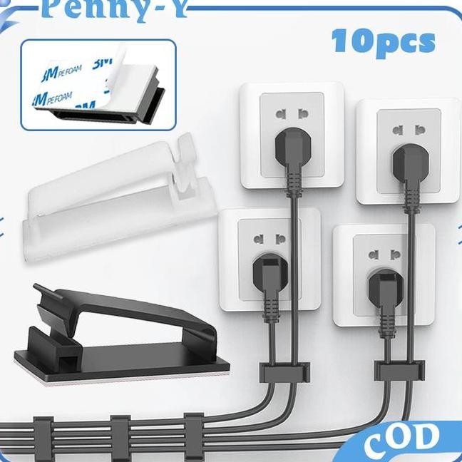 10 Pcs Klip Kabel Tempel Penjepit Kabel Dinding Klip Kabel Dinding