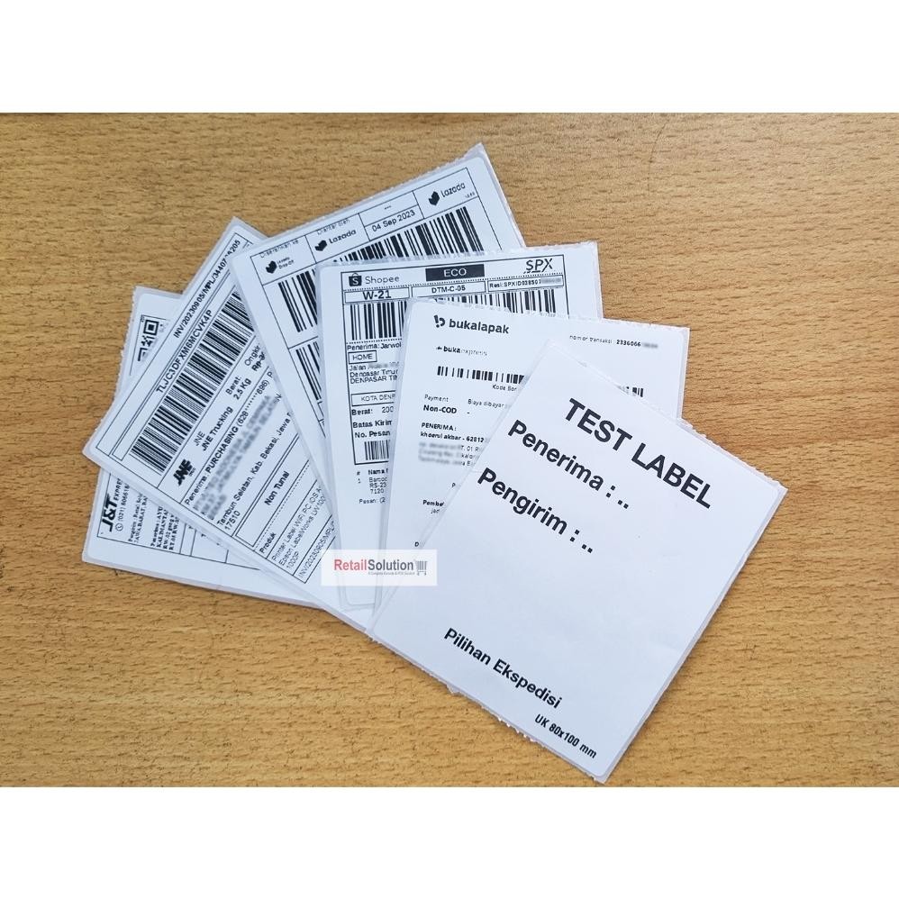 

Label Stiker Thermal 80x100 mm / 80 X 100 mm / 80x100mm 300pcs SV9