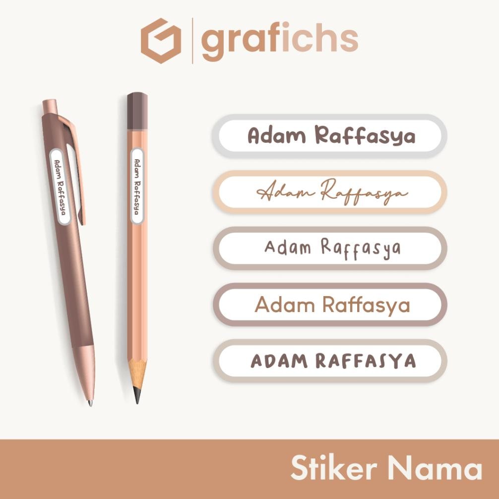 

[90 pcs] Stiker Nama Alat Tulis Sekolah GISS16-20 by Grafichs SV9
