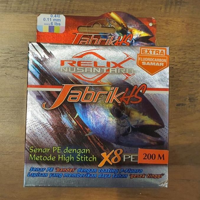 // Senar PE Jabrik HS X8 Relix Nusantara PE 0.4 //