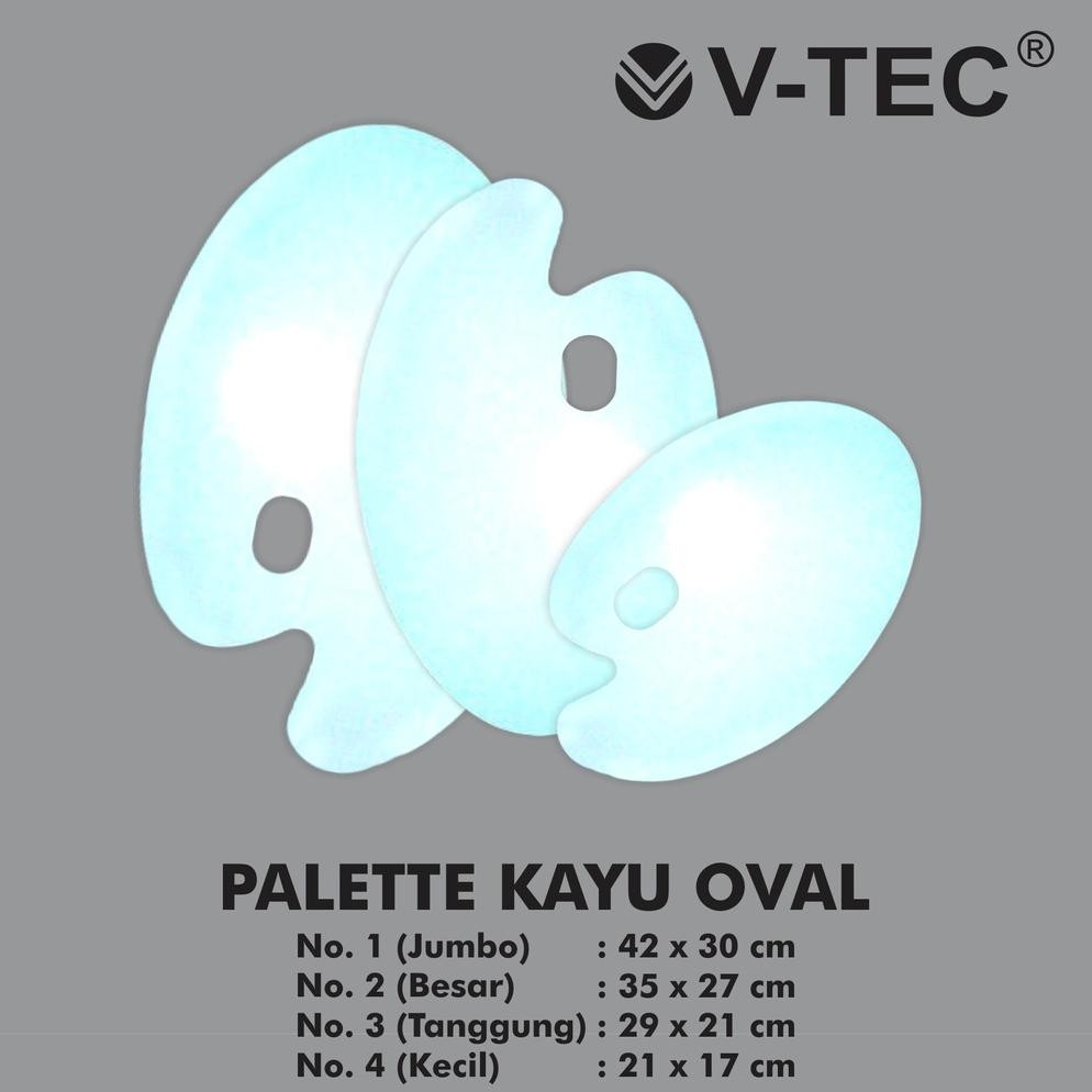 

Pallet Lukis Kayu Oval No 1 V-Tec #4230 / Palet Kayu Oval Vtec / Palette Kayu Untuk Melukis Ukuran Jumbo SHSNP SHABG SV9