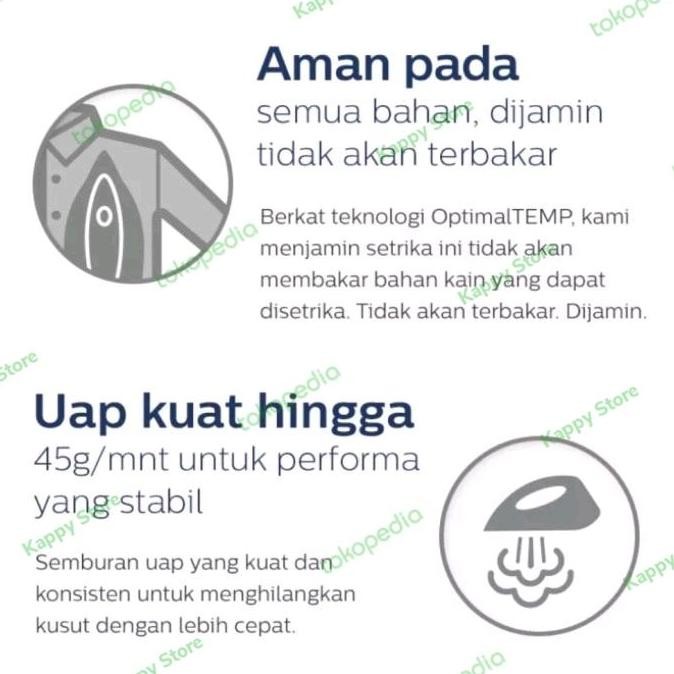 Setrika Philips Uap Gc3920 / Dry Iron Steam Gc 3920