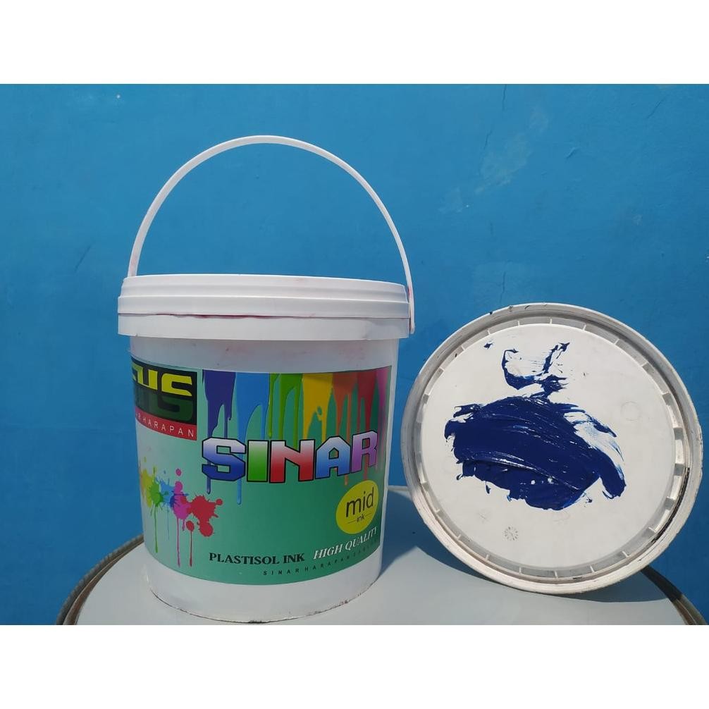 

Plastisol Mid Warna Biru Sinar Harapan Sablon Kemasan 5kg SV9