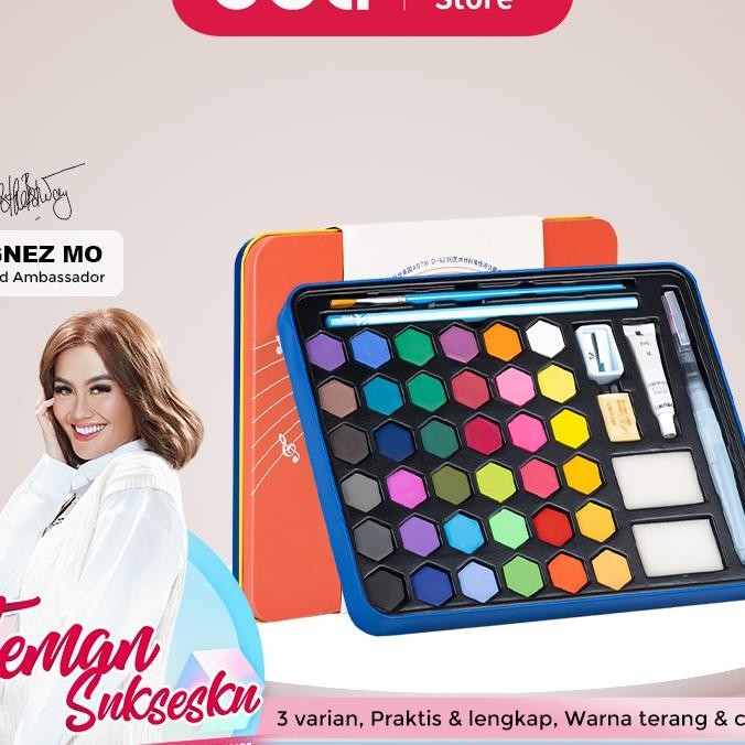 

Cat Air Padat Solid Watercolor Paint Deli Dengan Kuas Air Otomatis 73936X