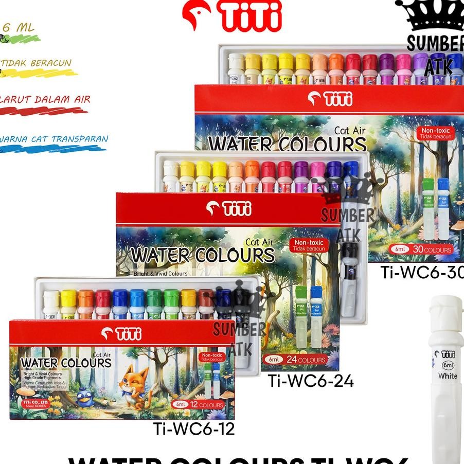 

Cat Air Water Color Titi Wac6Ml 12 24 30 Warna Melukis Mewarnai Painting