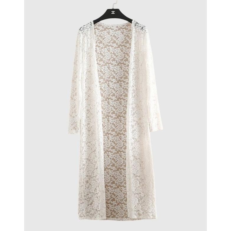 Rose outer cardigan panjang brokat / outer brokat / outer brokat kondangan / cardigan brokat kekinia