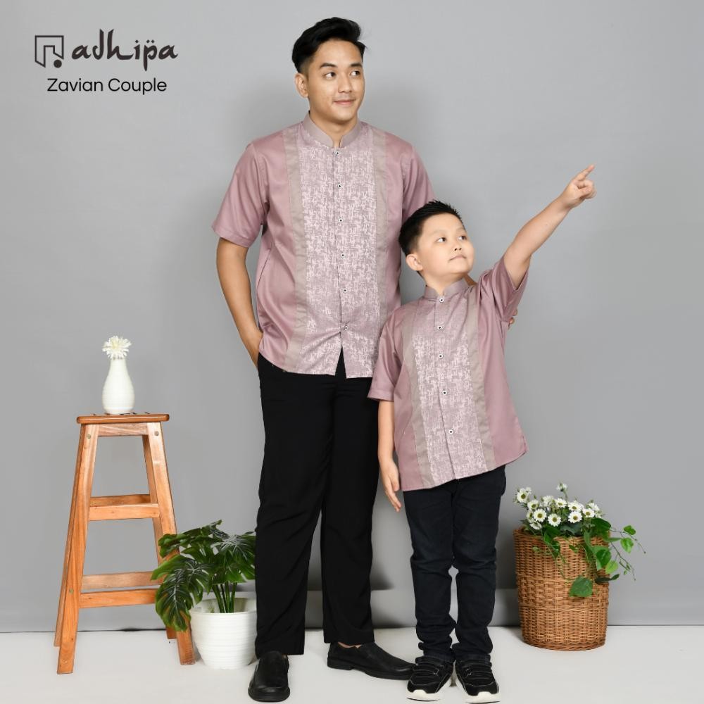 Adhipa Zavian Koko Couple Ayah Anak warna Ungu Lavender Lilac Pre Order AST