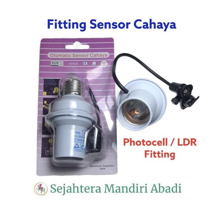 Terlaris Fitting Sensor Cahaya AP608 Photocell LDR Fitting SALE