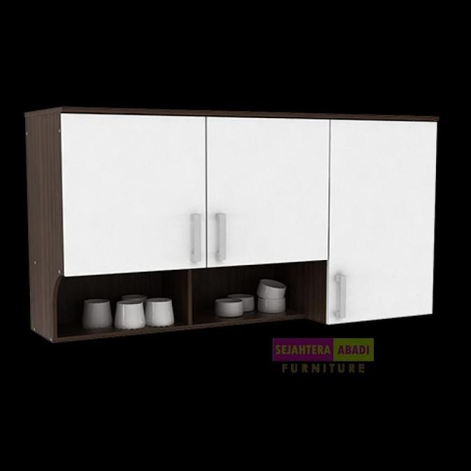 kitchen set atas 3 pintu, rak dapur gantung minimalis olympic furnitur Penyimpanan Buah Plastik