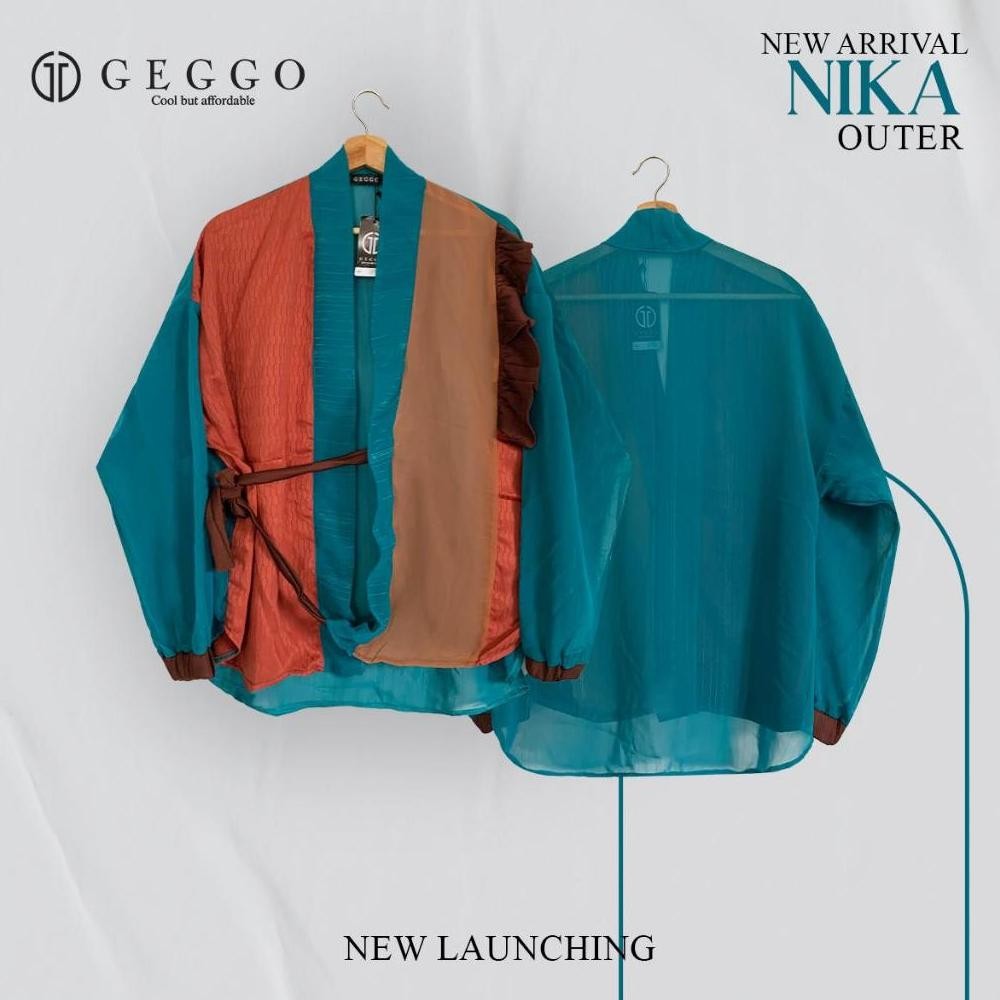 GEGGO WOMAN - NIKA OUTER / ATASAN WANITA Top Outer Rompi Katun / LUARAN WANITA Panjang Kardigan AST