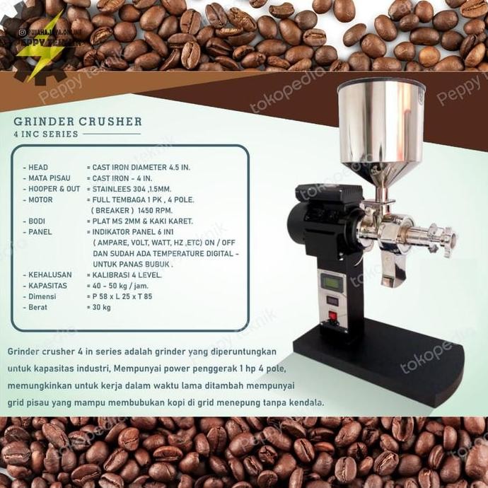 (Expert) Mesin Giling kopi 4inch Industri 50 kg Grinder Penepung