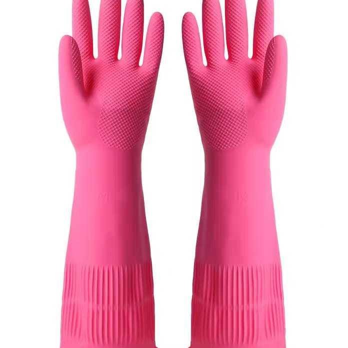 Magenta Sarung Tangan Cuci Piring Pelindung Tangan Size 38Cm