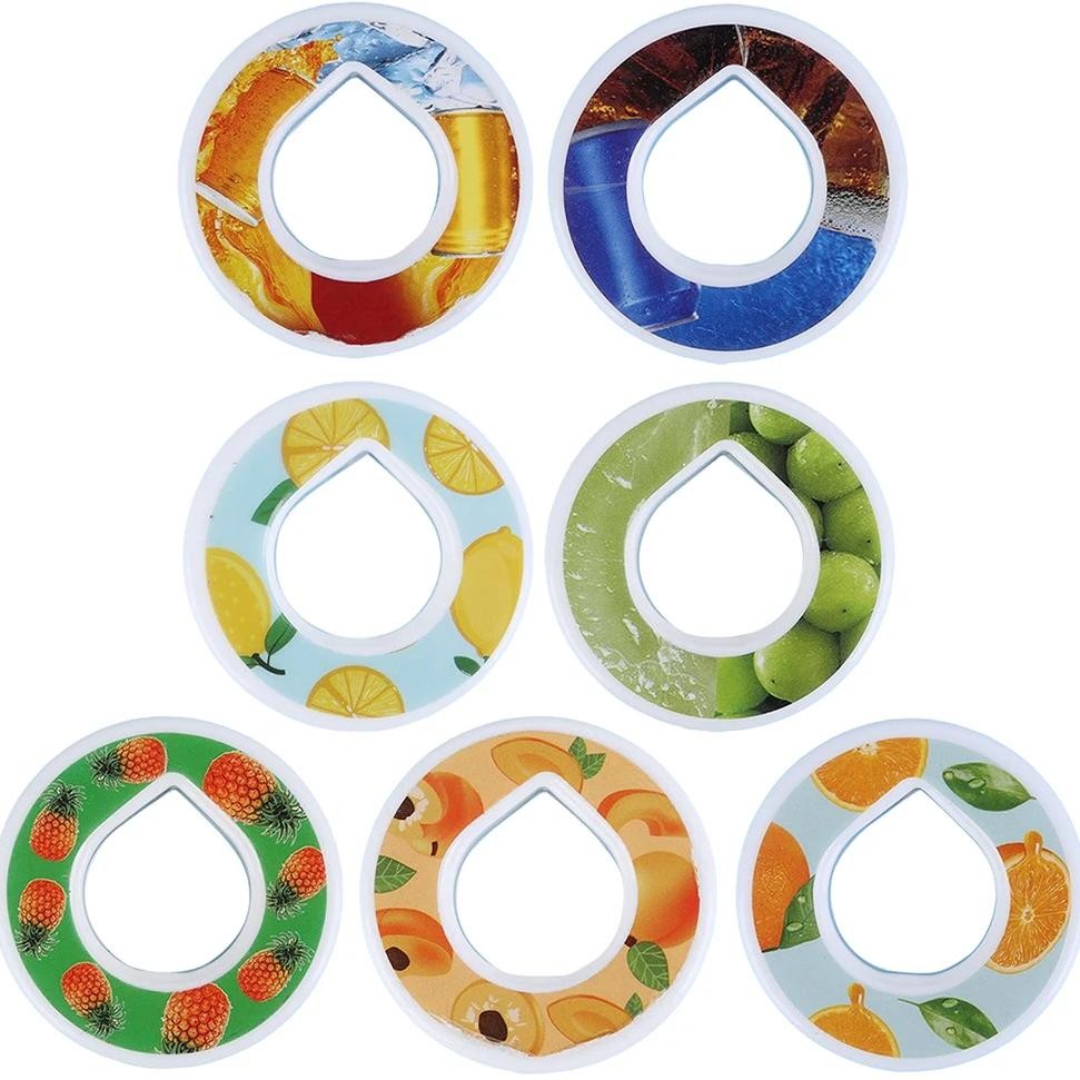 

7Pcs Multi-Flavor Water Cup Fragrance Ring Used In Flavoured Drinking Bottle Drink More Water 0 Sugar Flavour Scent Pods Po