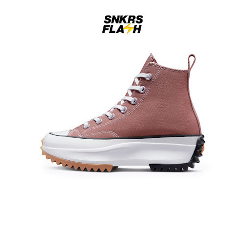 CONVERSE Run Star Hike Saddle Black White Sepatu Sneakers Wanita - A00852C - Size 40