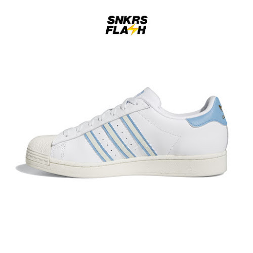 ADIDAS Superstar Cloud White Light Blue Sepatu Sneakers Pria - GX9876 - Size 44