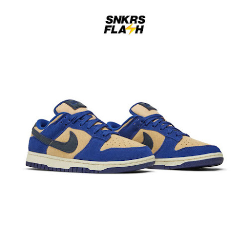 NIKE Dunk Low Blue Suede Sepatu Sneakers Wanita - DV7411400 - Size 40.5