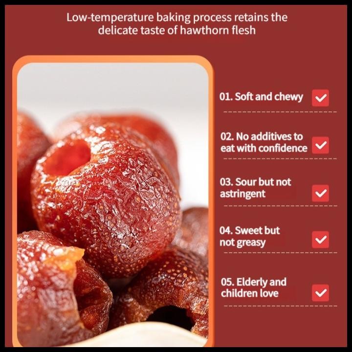 

Promo (1/2/3 Buah)Buah Hawthorn Kering Kemasan Individu/Camilan Alami Hawthorn Tanpa Bahan Tambahan/Manis Asam Sehat Untuk Selera Makan/Buah Kering Praktis Siap Makan/Hawthorn Kering 250G Freeze Dried 100%