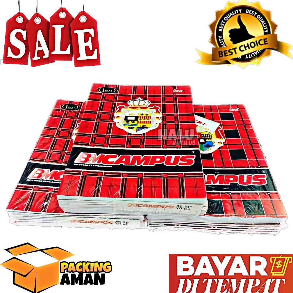 

(BISA COD) PROMO 10 Pcs Buku Tulis BM CAMPUS 36 Lembar Ukuran Boxy / Buku Harian / Buku Catatan / Tersedia Per 5 10