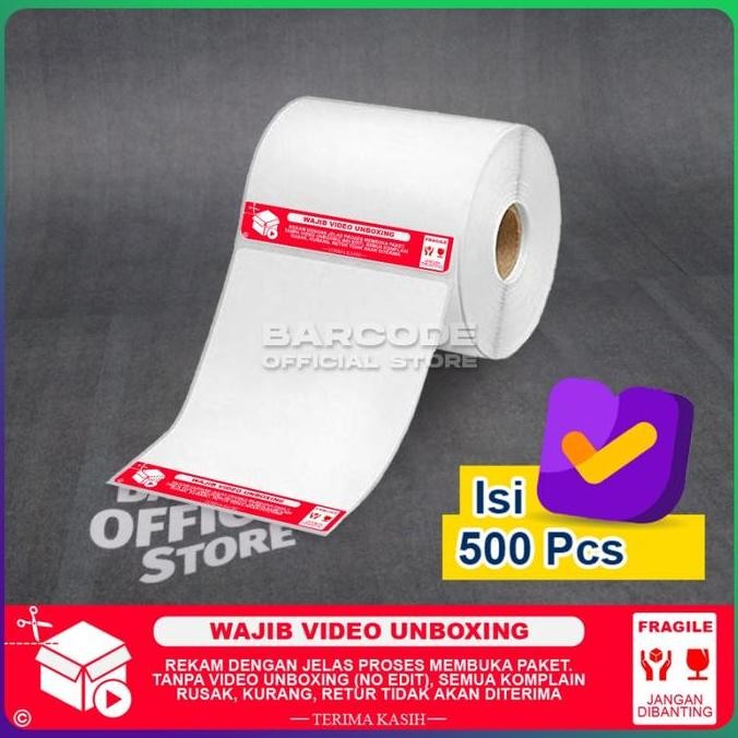 

Label Unboxing Termal 100 x 150 / 100x150 mm Isi 500 Pcs 1Slop