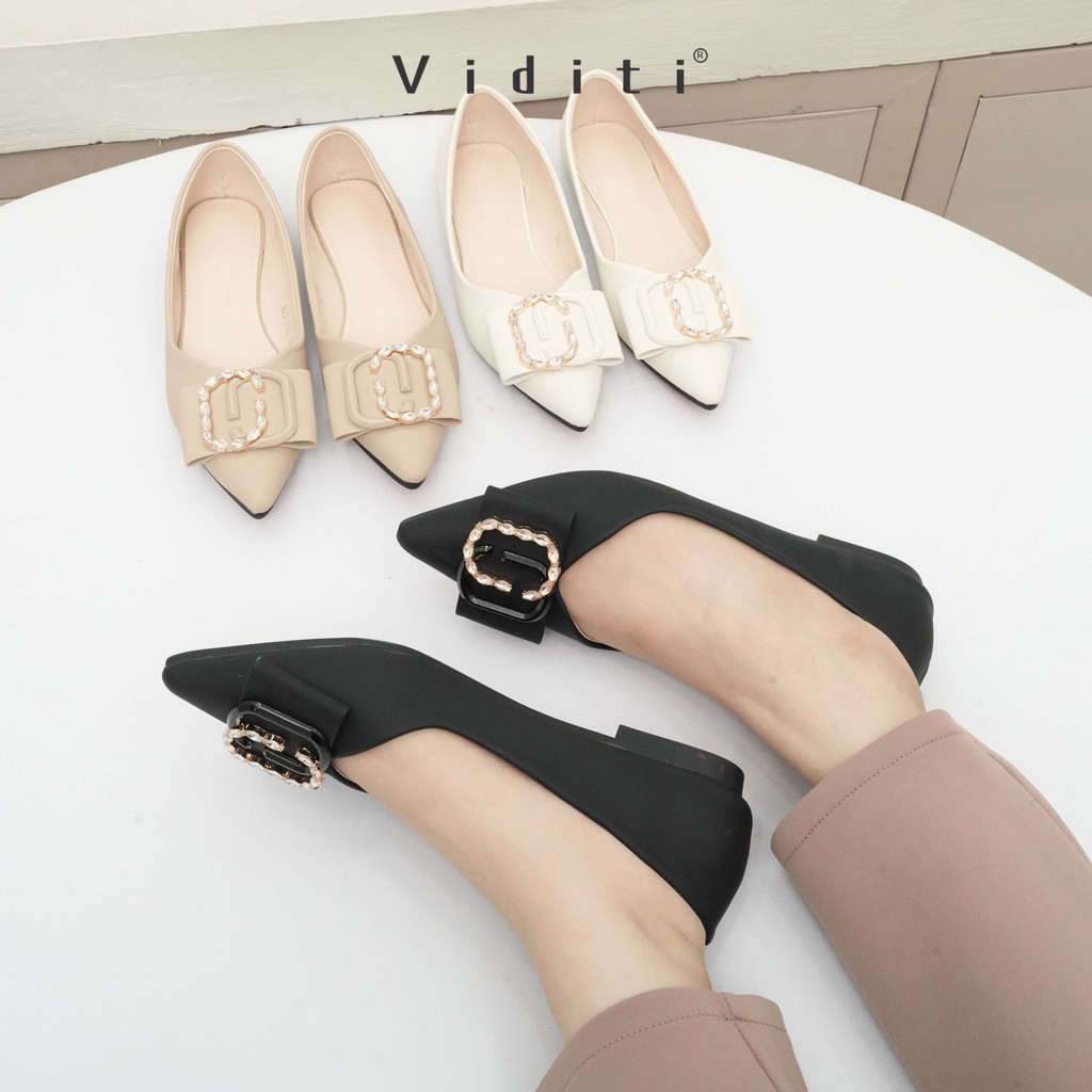 Viditi Jiso Flat Shoes | Sepatu Import Wanita | Kerja | Kuliah | Kantor | Lepes