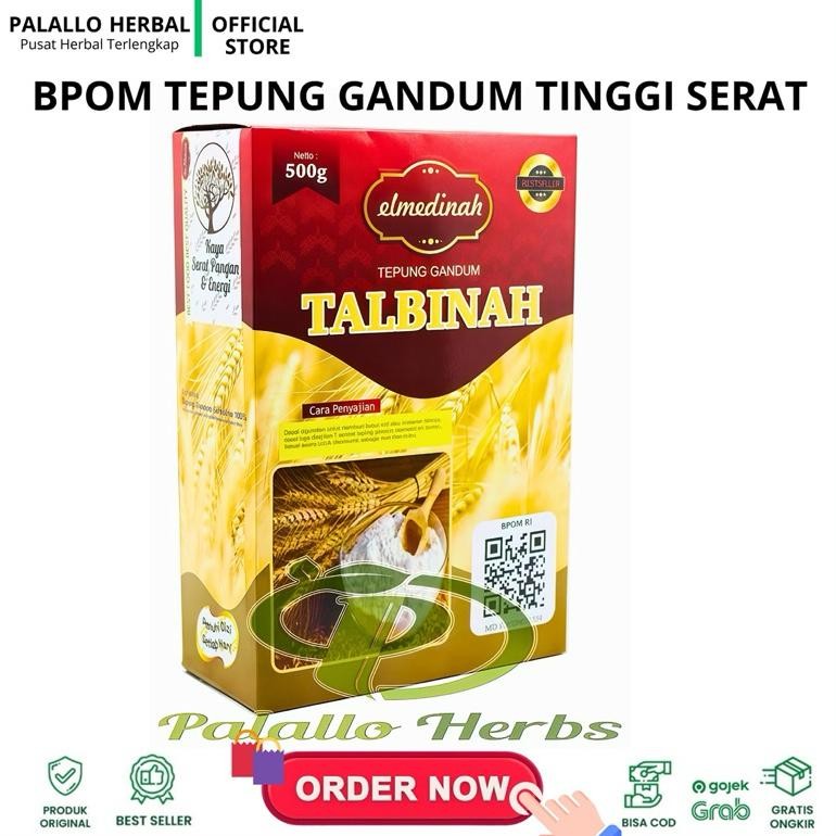 

BPOM Tepung Gandum Talbinah El Medinah 500g - Tepung Semolina Kaya Serat Pangan & Energi, BPOM Legal