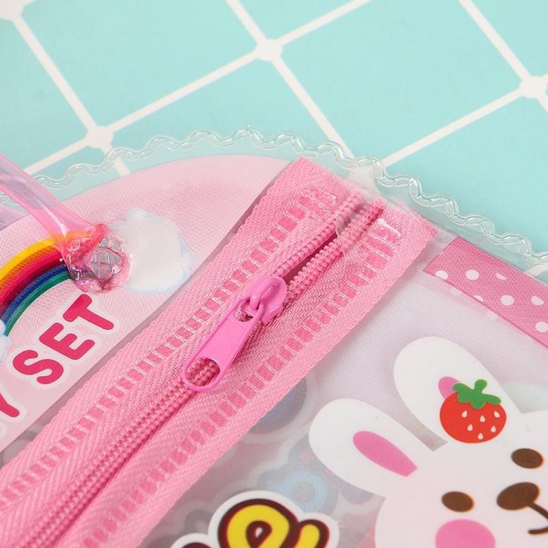 

JoeraganlapakAlat Tulis Set Karakter 7 In 1 Buku Pensil Penggaris Rautan Penghapus Lucu Anak Stok