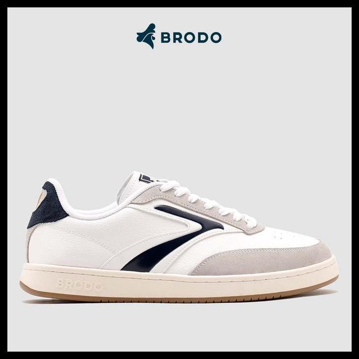 Brodo - Sneakers Ace Tennis Ivory Navy Terlaris