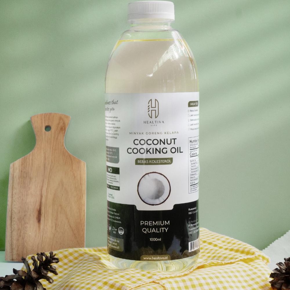 

HEALTIVA Minyak Goreng Kelapa Murni 1 Liter / Minyak Kelapa Murni NON KOLESTEROL Cooking Coconut Oil RB10