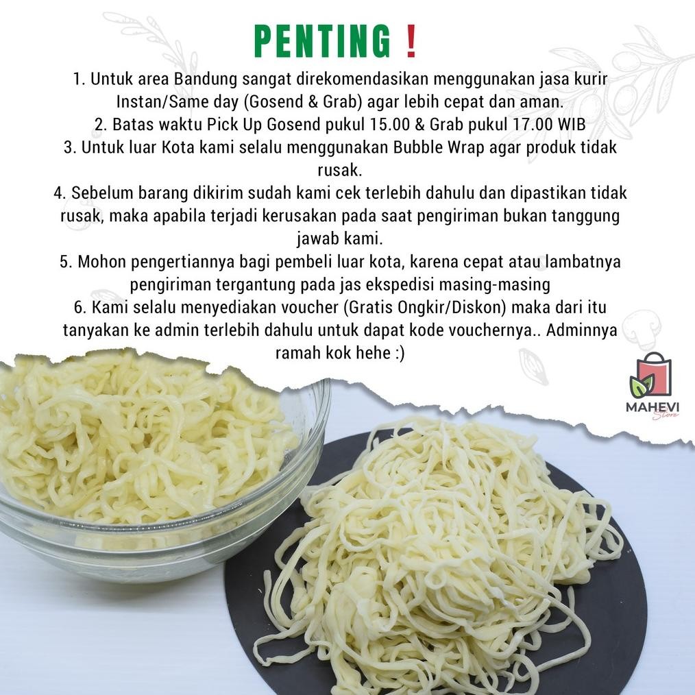 

Mie Mentah Keriting Halal untuk Mie Ayam/Bakmi 1 Box Isi 10 Porsi RB10