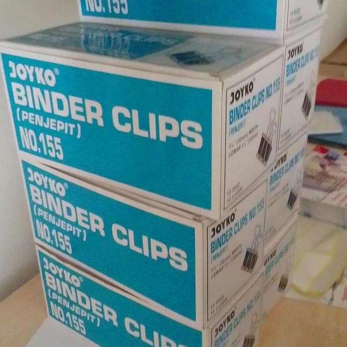 

BINDER CLIP NO 155 MEREK JOYKO HARGA SATU GROSS ISI 12 KOTAK