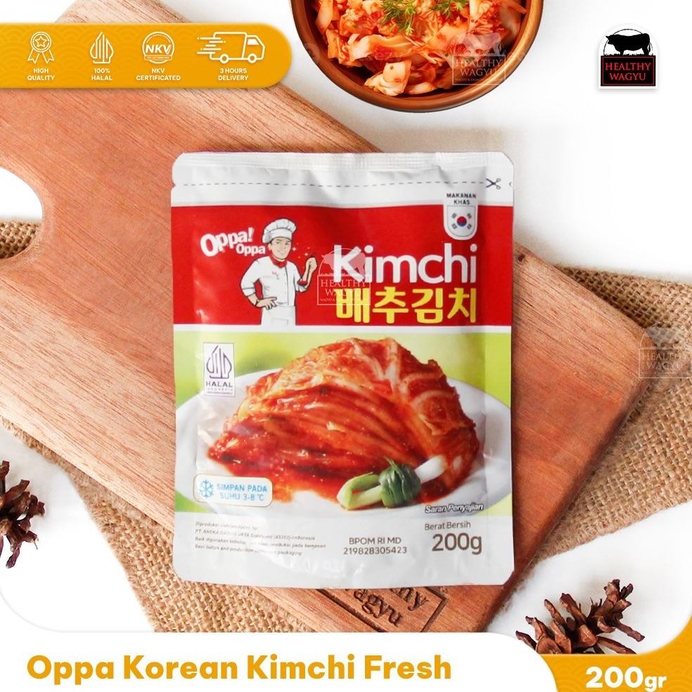 

OPPA Kimchi | Kimchi Sawi Fresh | Kimchi Halal 200 gram Healthy Wagyu RB10
